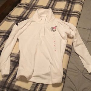 White Crew neck sweater